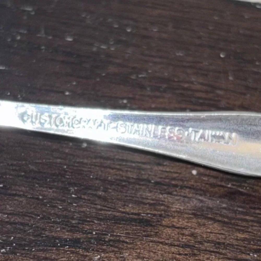 Customcraft Stainless Taiwan Spoons | Monogram Y Floral | Soup‎ Spoon, Teaspoon
